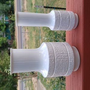 🤍Thomas of Germany Mid-Century Modern white Biscuit porcelain rare vases.